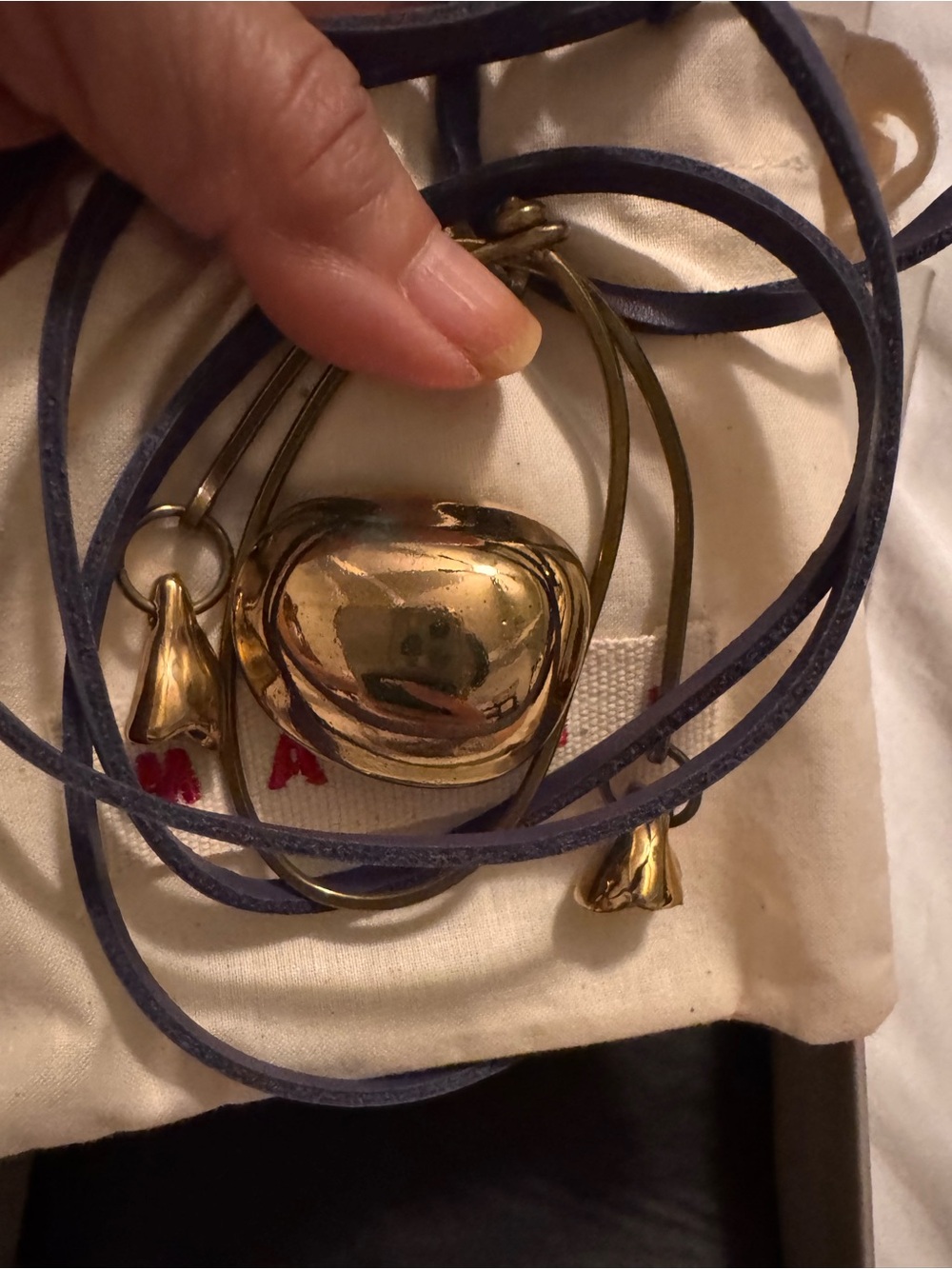 Marni brownLeather Strap Mini Bag with Gold Accent - Picture 4 of 5